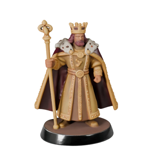3D model of a ceremonial king miniature